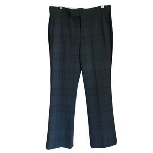 zara woman plaid cropped kick flare pants womens size S